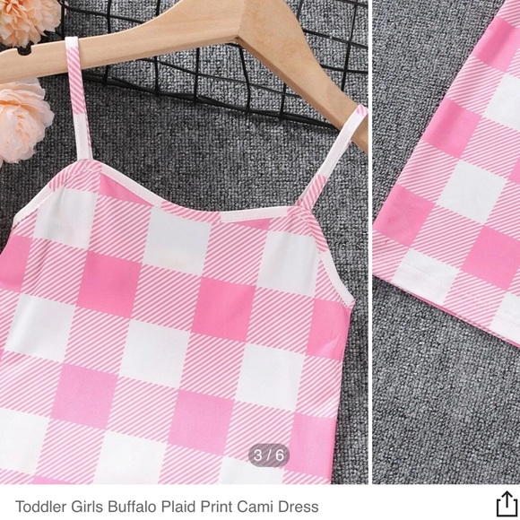 NWT little girls size 7/8 pink & white dress - Picture 6 of 7